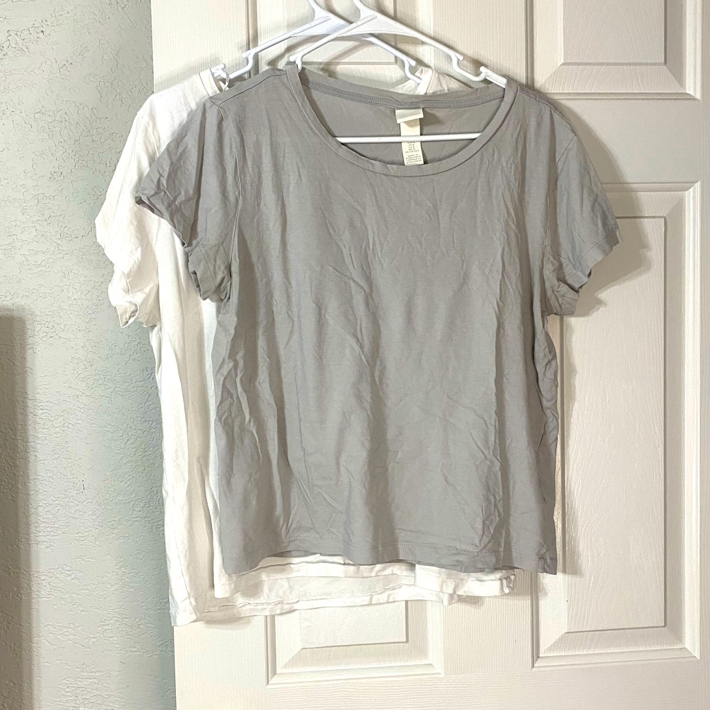 2 Basic Tees H&M M/L